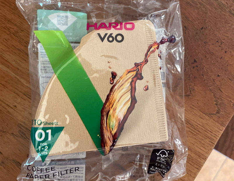 HARIO V60（尖底）1~2 無漂白濾紙 